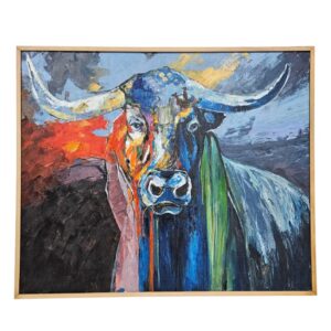 Abstract Bull Acrylic Painting