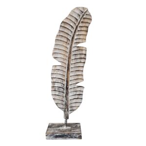 Decorative Wooden Banana Leaf On Stand