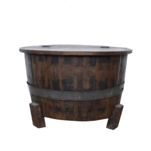 Reclaimed Half-Barrel Coffee Table