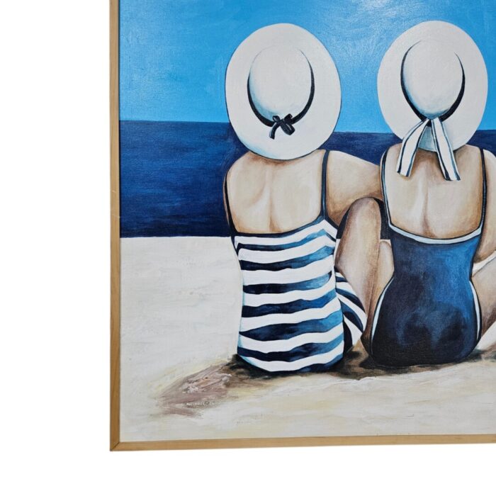 Beach Blues Acrylic Painting KRE3554 Close Up Bottom