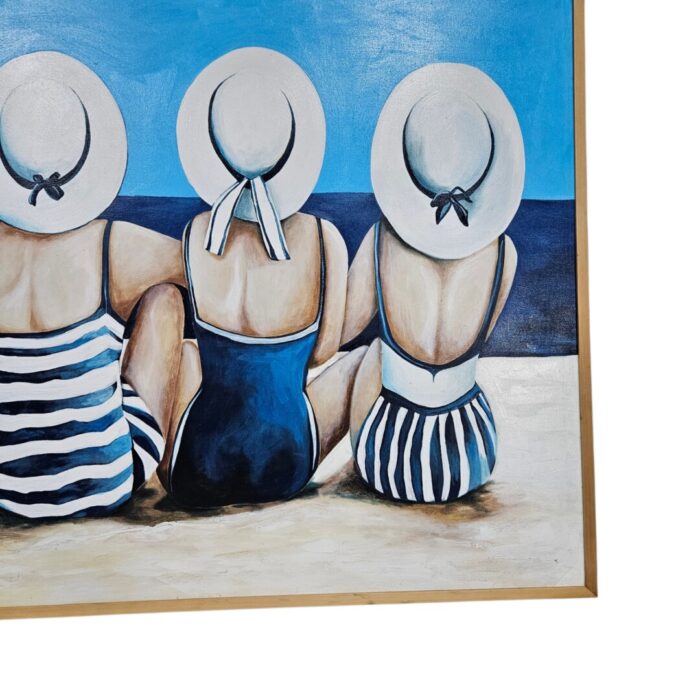 Beach Blues Acrylic Painting KRE3554 Close abOTOOM