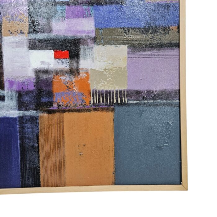 Blocks Abstract Painting KRE3530 Close Up