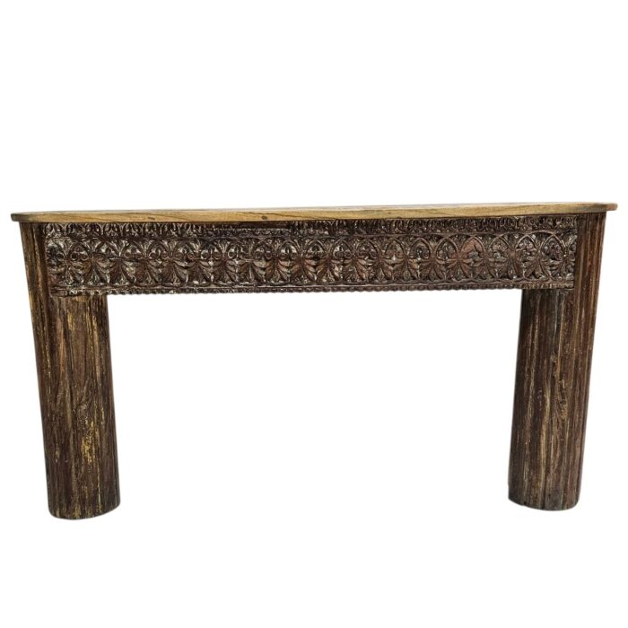 Carved Fleur Console Table KMF15388 Front