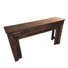 Carved Step Wooden Console Table KMF15392 Side