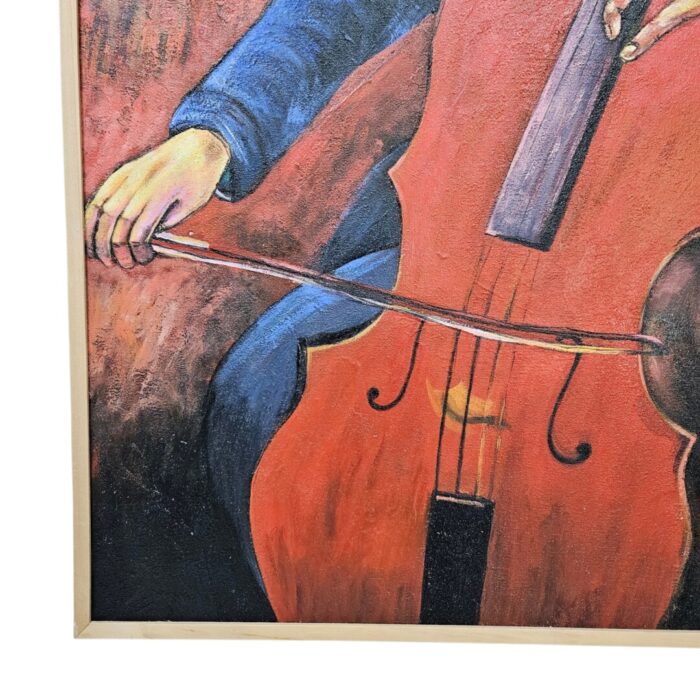 Cello Player Painting KRE3550 Close Bottom