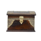 Decorative Wooden Box Open KMH12065 Close Up Front View
