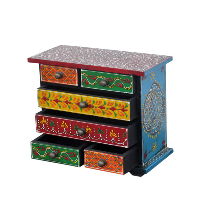 Decorative Wooden Storage Box With Drawers KMH12060 Open