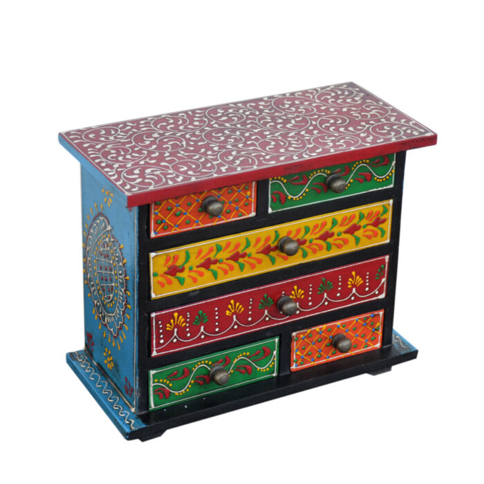 Decorative Wooden Storage Box With Drawers KMH12060 Side View