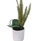 Faux White Orchid In Pot DYF0305 Close Up Bottom