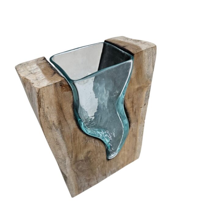 Glass On Wood Waterfall SAB0130 Side