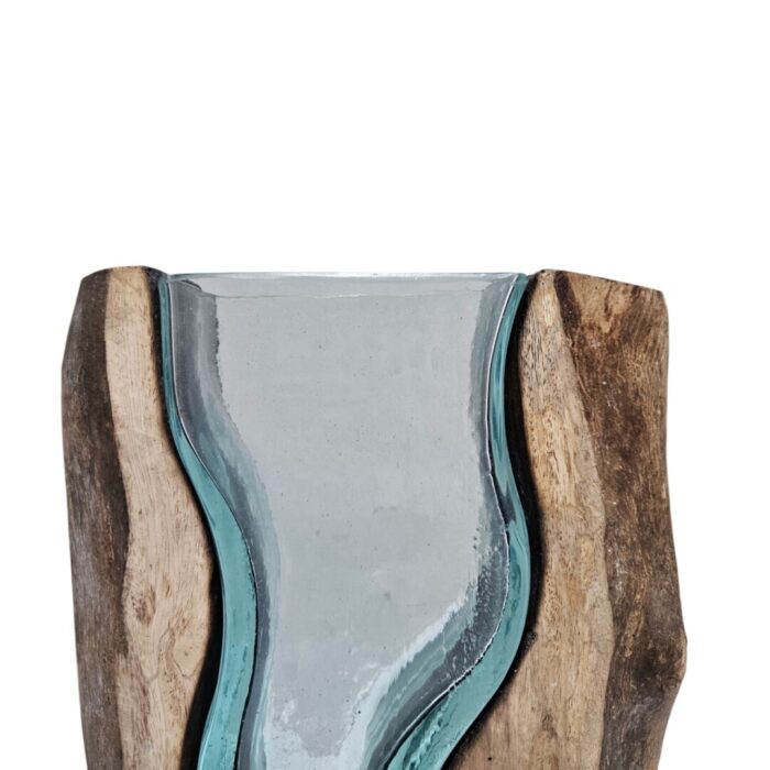 Glass On Wood Waterfall SAB0135 Close Up Top