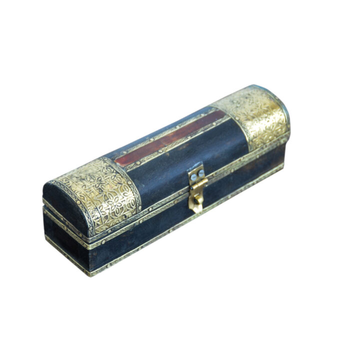 KMH12070 Wooden Cylinder Storage Box Side View Top