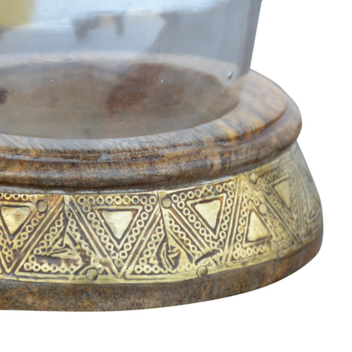 KMH8455 Wooden T Lite Candle Holder Close Up Bottom