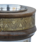 KMH8455 Wooden T Lite Candle Holder Close Up View