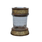 KMH8455 Wooden T Lite Candle Holder Front