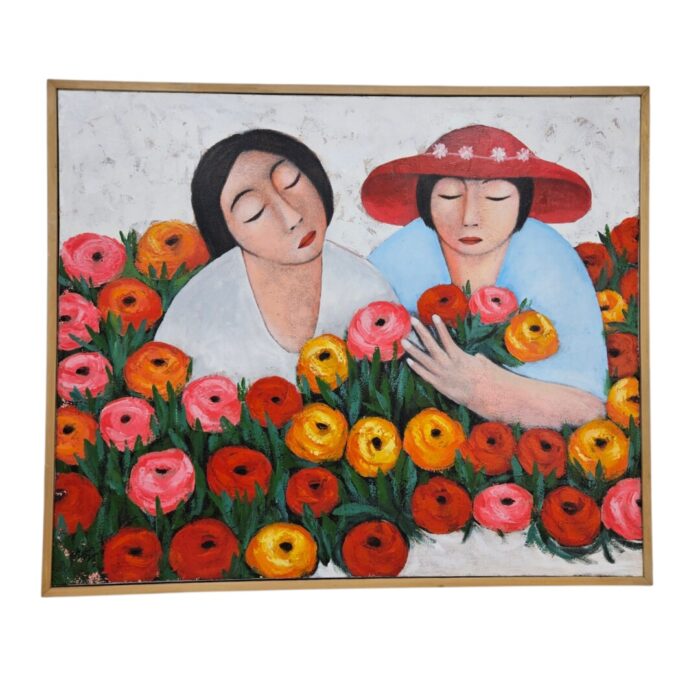 Ladies And Flowers Painting Main KRE3540