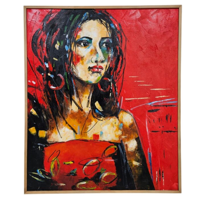 Lady In Red Painting KRE3556