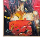 Lady In Red Painting KRE3556 Close Bottom