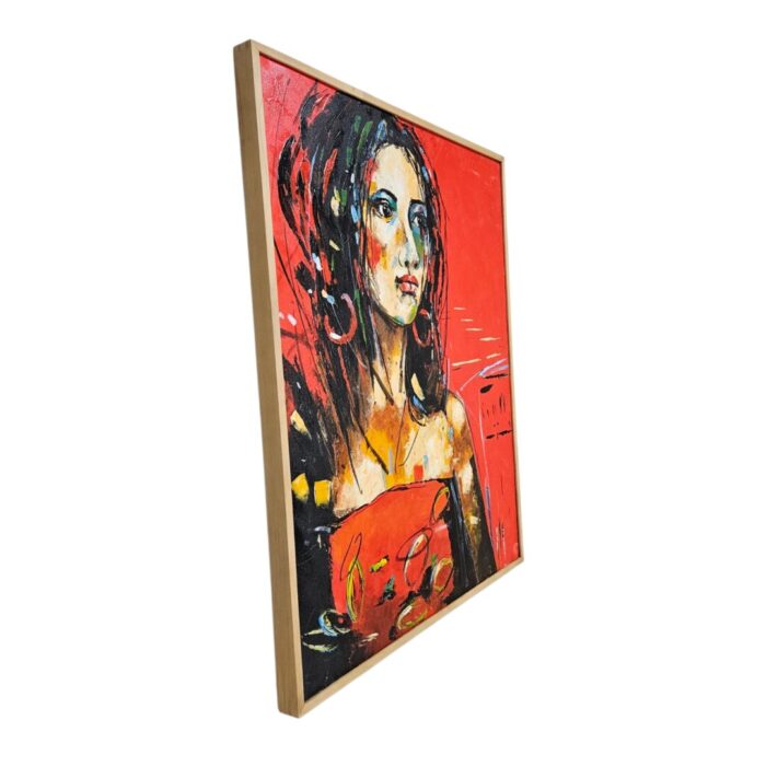 Lady In Red Painting KRE3556 Side