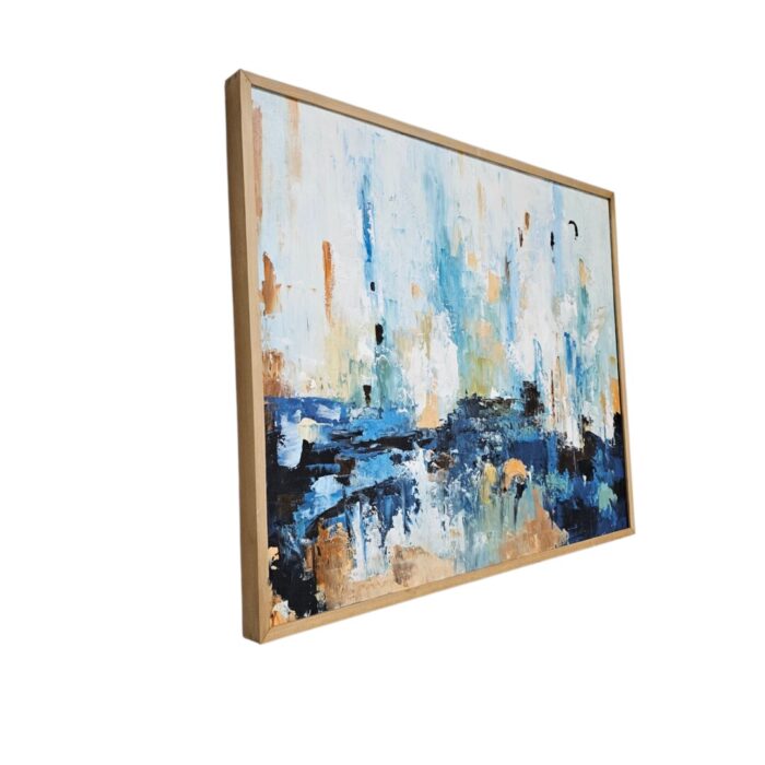 Landscape Teal Abstract KRE3534 Side