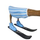 Light Blue Skiing Duck CEB0240 Back