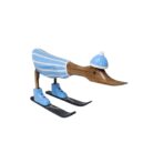 Light Blue Skiing Duck CEB0240 Side