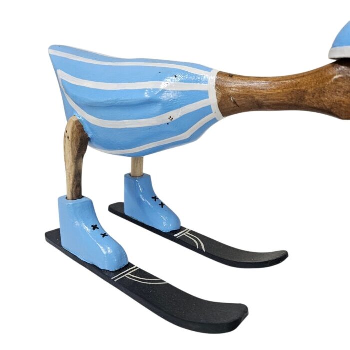 Light Blue Skiing Duck CEB0244 Back CLose