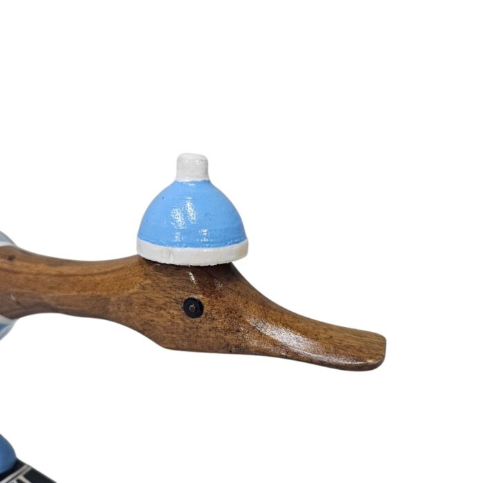 Light Blue Skiing Duck CEB0244 Close Front