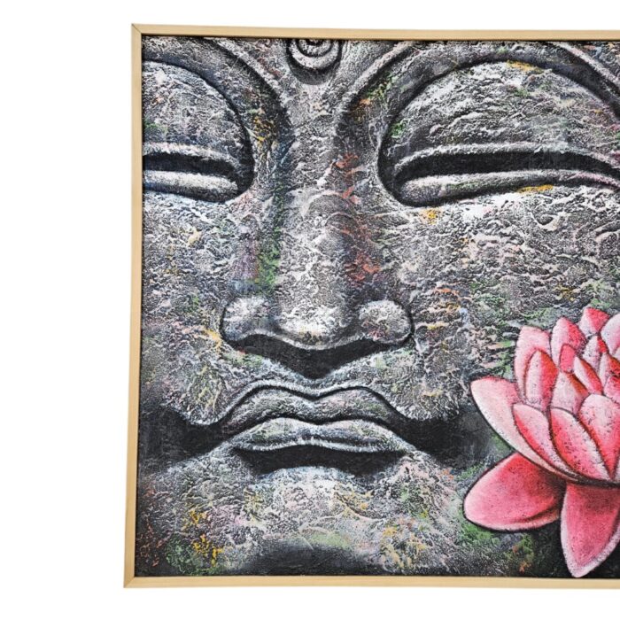 Lotus Buddha Painting Acrylic KRE3544 Close Up Side