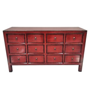 Ning Red Elm Sideboard 12 Drawer