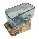 Rectangular Glass On Wood SAB0100 Side