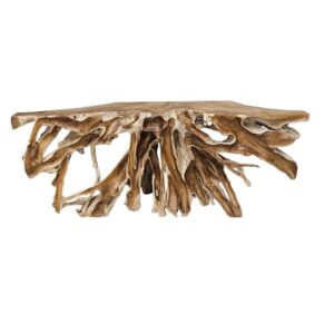 Teak Root Scoop Console A9