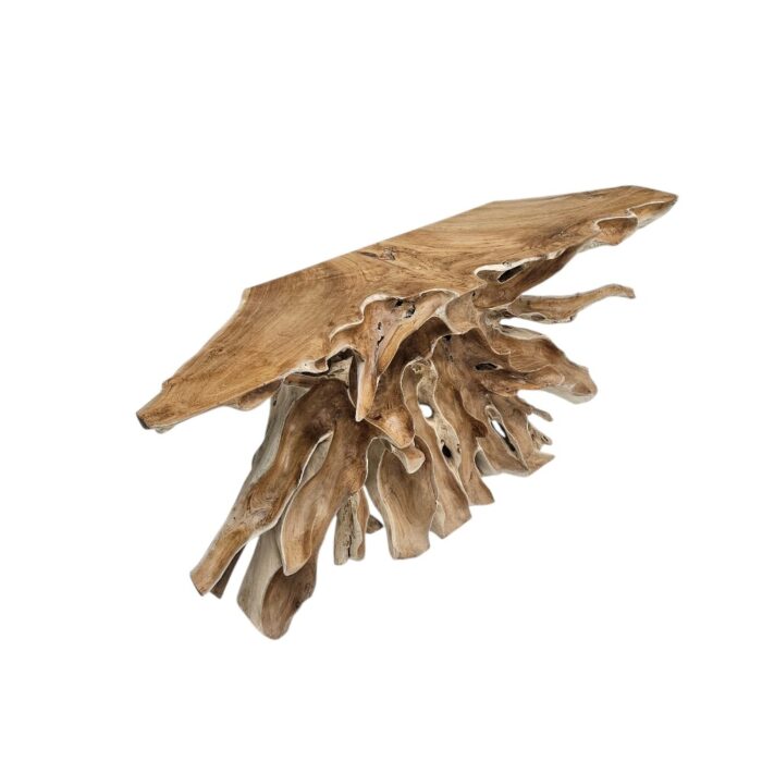 Root Scoop Console Table Teak INJ5070A3 Side