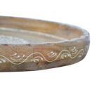 Round Wooden Tray KMH11205 Close