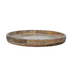 Round Wooden Tray KMH11205 Front