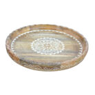 Round Wooden Tray KMH11205 Top