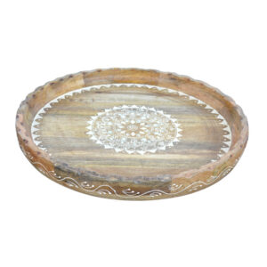Decorative Round Wooden Tray