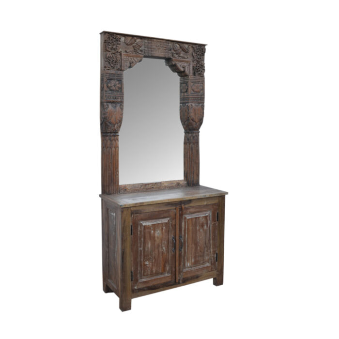 Solid Wooden Dresser Open Bottom KMF36014 Side