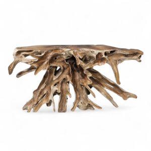 Teak Root Scoop A4 Console Table