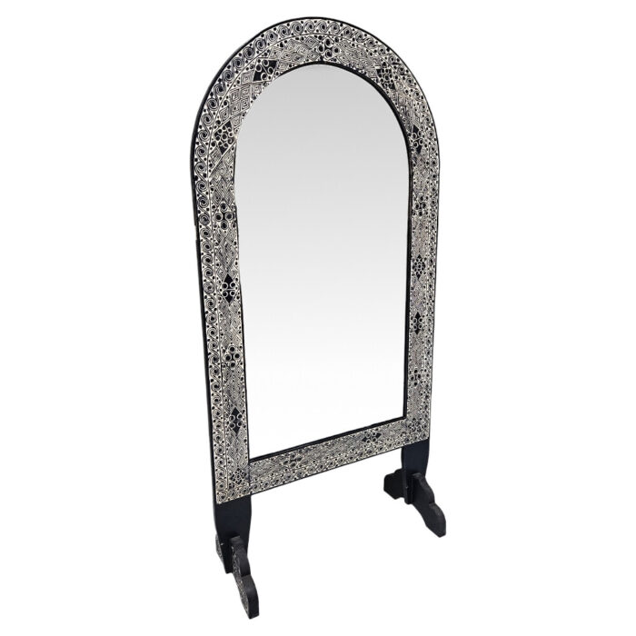 Timor Black Standing Mirror CEN0105 Side