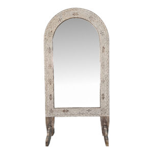 Timor Carved Arched Standing Mirror