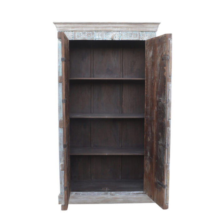 White Washed Cupboard KMF18346 open