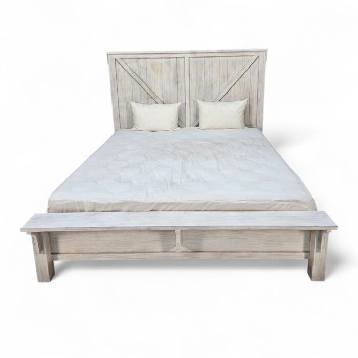 White Washed MCB Bed Front