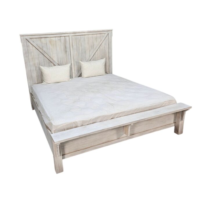 White Washed MCB Bed Side