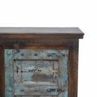 Wooden And Blue Indian Sideboard KMF14111 Close Top