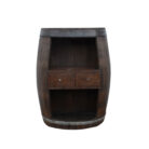 Wooden Barrel Shelf KMF31035 Back