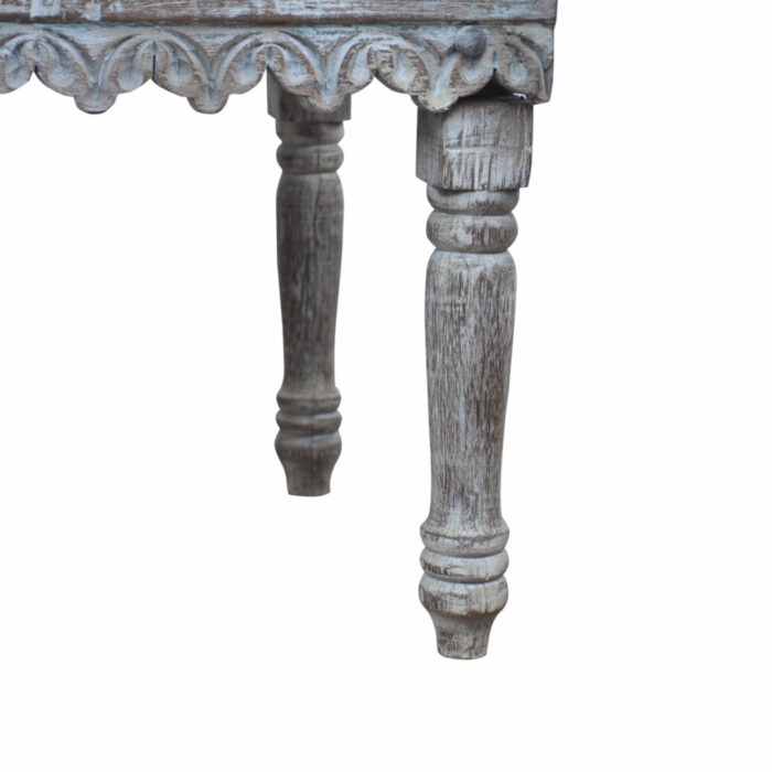 Wooden Carved Coffee Table KMF25346 Close Up leg
