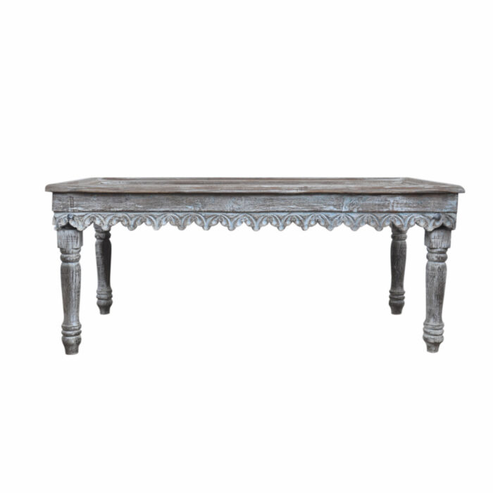 Wooden Carved Coffee Table KMF25346 Front View