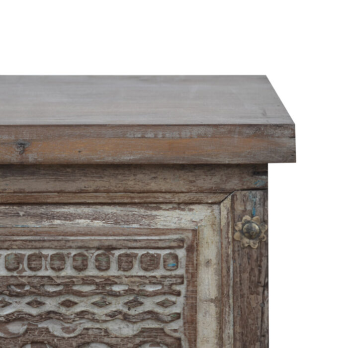 Wooden Coffee Table Storage Trunk KMF19069 Close Up