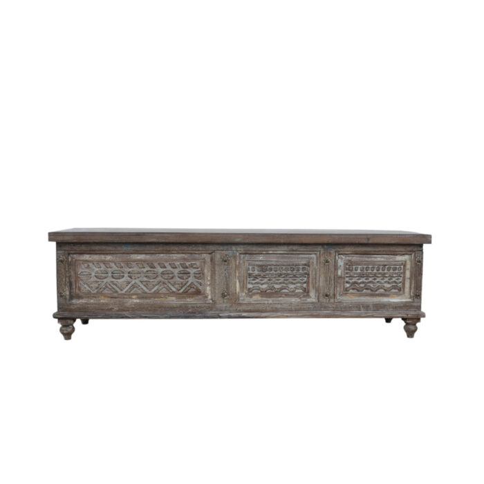 Wooden Coffee Table Storage Trunk KMF19069 Front